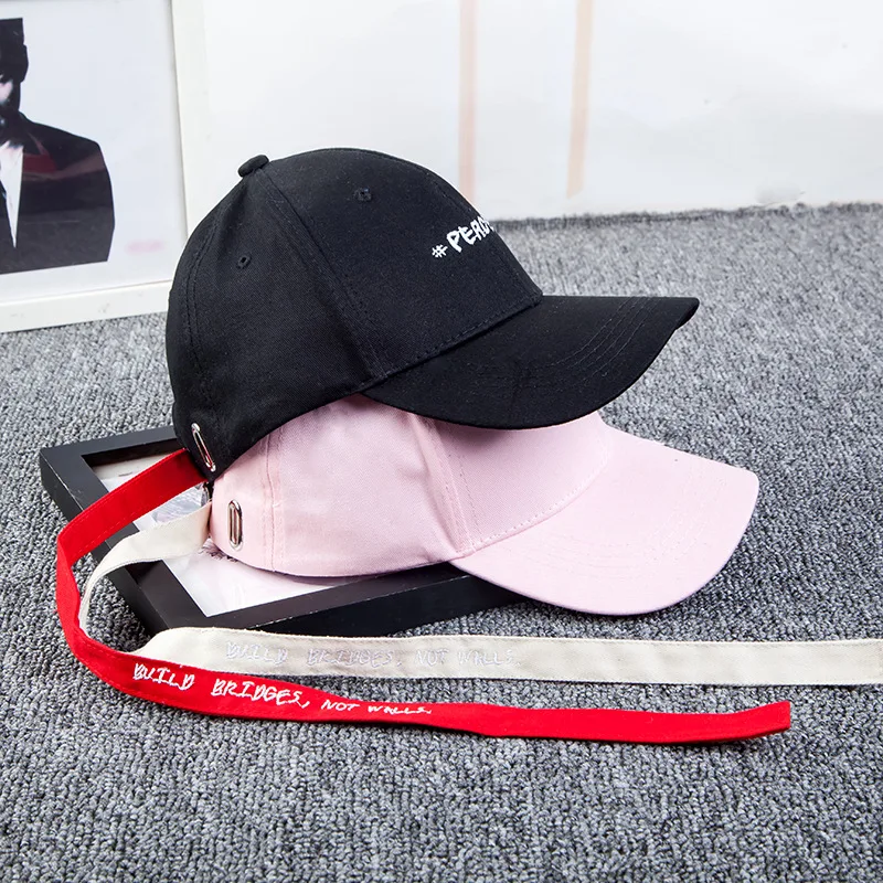 Новая Корейская версия длинного ремня бейсбольная кепка с буквенным принтом