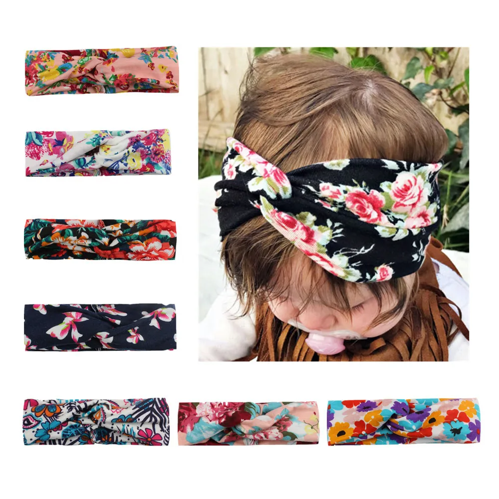 

Baby Girl child hairband Hair Accessories Baby Girl Print Bowknot Headband Infant Hair Weave band Headband Ribbon Elasticity