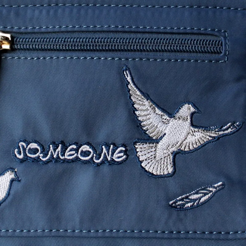 Женские нейлоновые сумки через плечо с цветочной вышивкой сумочки-мессенджеры