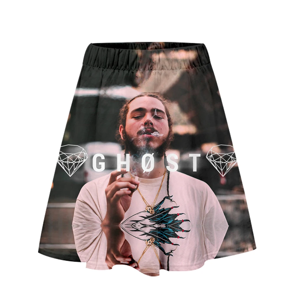 Женская юбка с 3D принтом Post Malone модная уличная одежда короткая женская летняя в