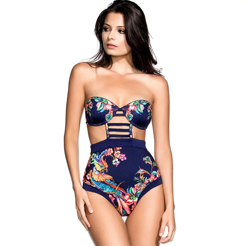 Женский слитный купальник с высокой талией розового цвета|suit suit|suit one piecesuit women |