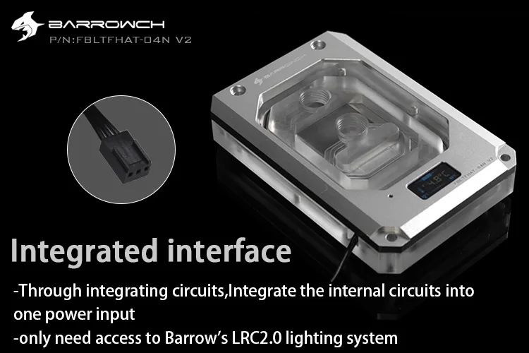 Barrowch FBLTFHAT 04N V2 для AMD Ryzen Threadripper X399 блоки на платформе цифровой дисплей температура