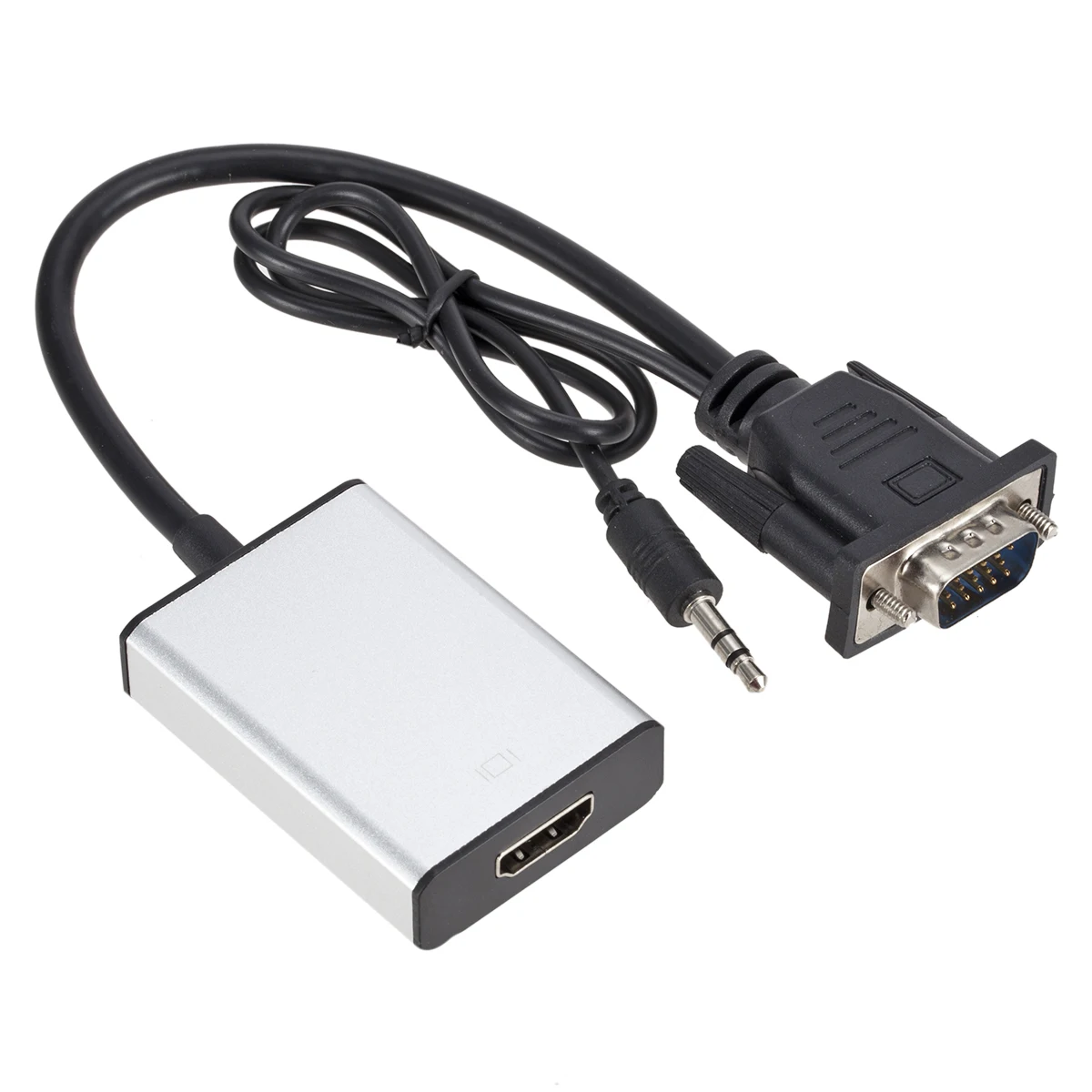 Серый VGA Мужской к HDMI Женский конвертер Кабель-адаптер с аудио выходом 1080P VGA HDMI адаптер для ПК ноутбук к HDTV проектор r10 - Цвет: Серый