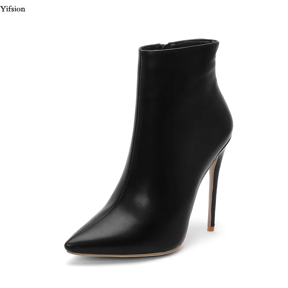 

Olomm/Новое поступление; Женские зимние ботильоны; Красивые ботинки на тонком высоком каблуке; Пикантная повседневная обувь с острым носком; 4 ...