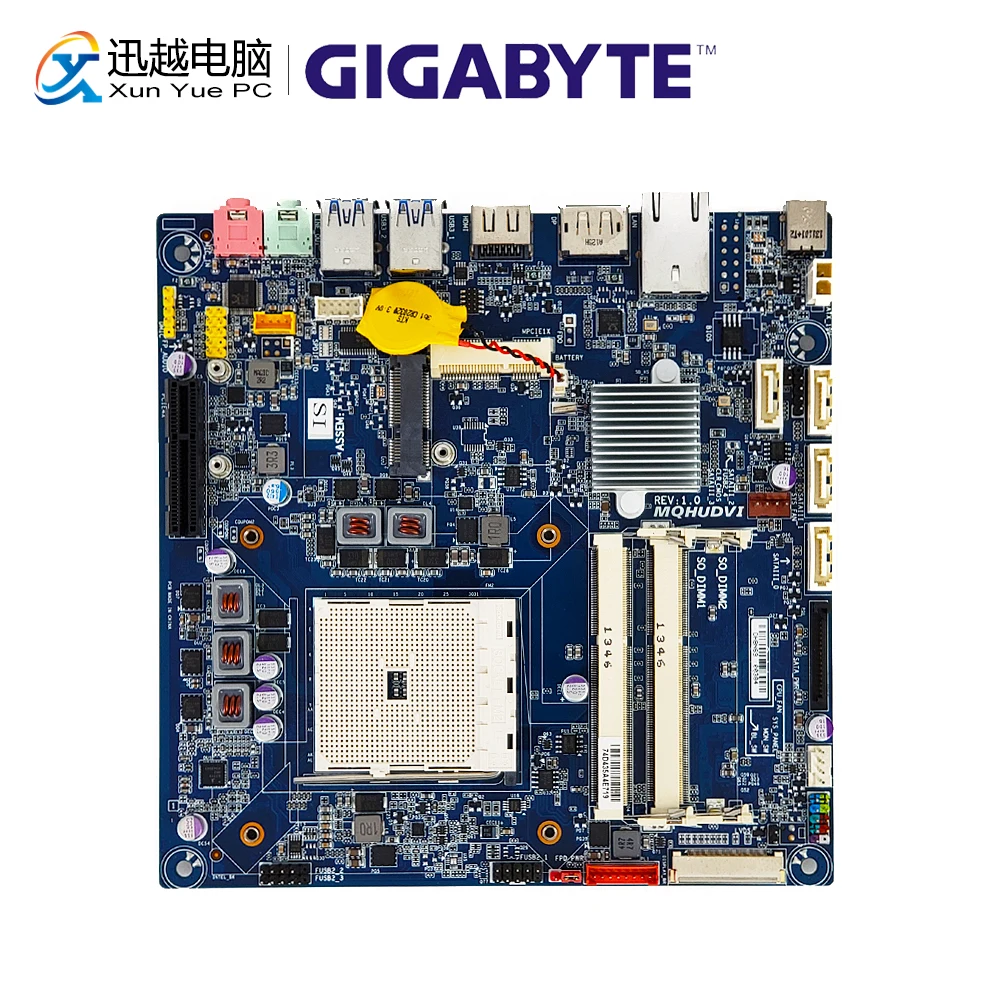 Gigabyte MQHUDVI настольная материнская плата A75 розетка FM2 AMD для APU DDR3 16G SATA3 USB3.0 тонкая