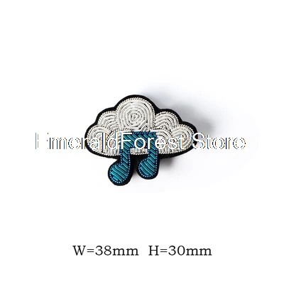 Indian Silk Handmade Embroidery Red Music Cloud Brooch Female Accessory Pins Decorate Baitie Emblem Tide | Дом и сад