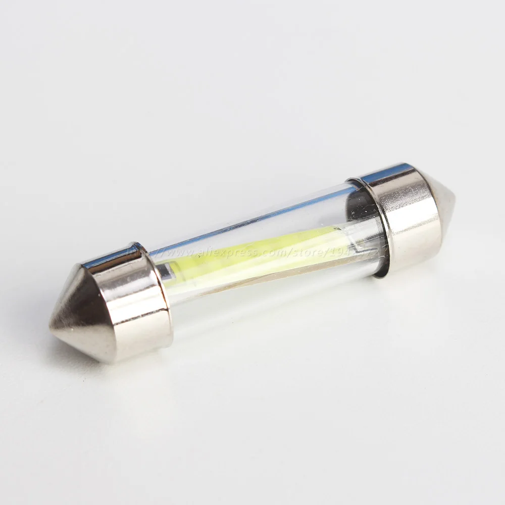 2 шт. пара белый 31 мм/36 мм/39 мм/41 мм COB LED Festoon 12 В автомобильная светодиодная лампа