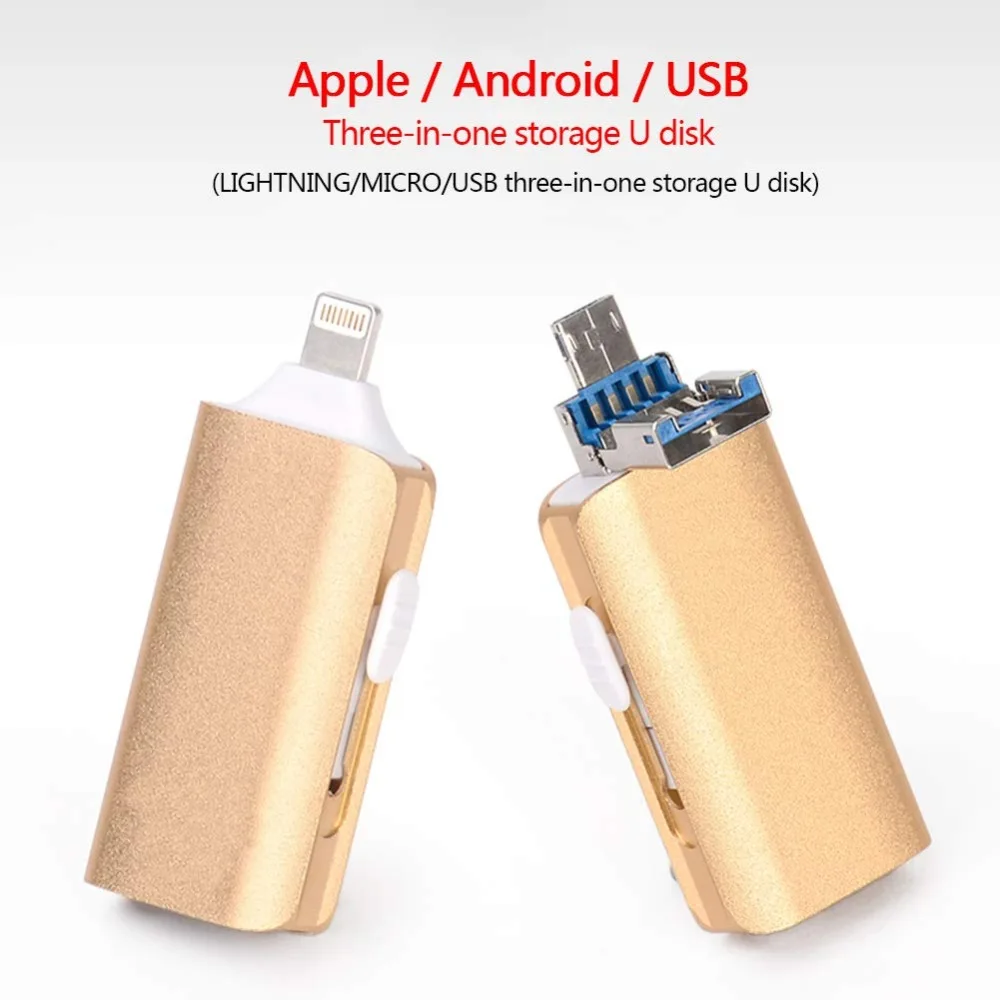 OTG Usb флеш-накопитель 128 Гб Flash Usb 3,0 HD, бстросокростной-аналого-цифровой преобразователь флеш-накопитель Usb 64 ГБ для iPhone 7, 7plus 6 6s плюс 5S ipad