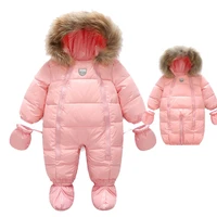 russia winter baby kids down jacket baby thickened jumpsuit baby sleeping bags