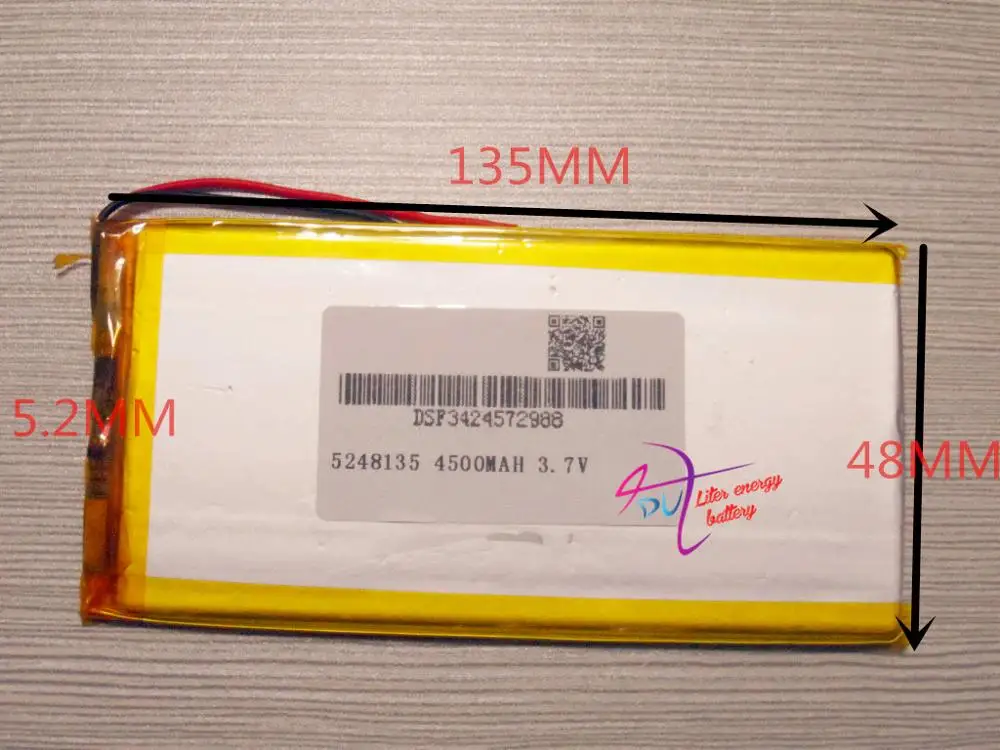 Планшетный аккумулятор 3 7 V литий полимерные батареи 4500mah универсальный