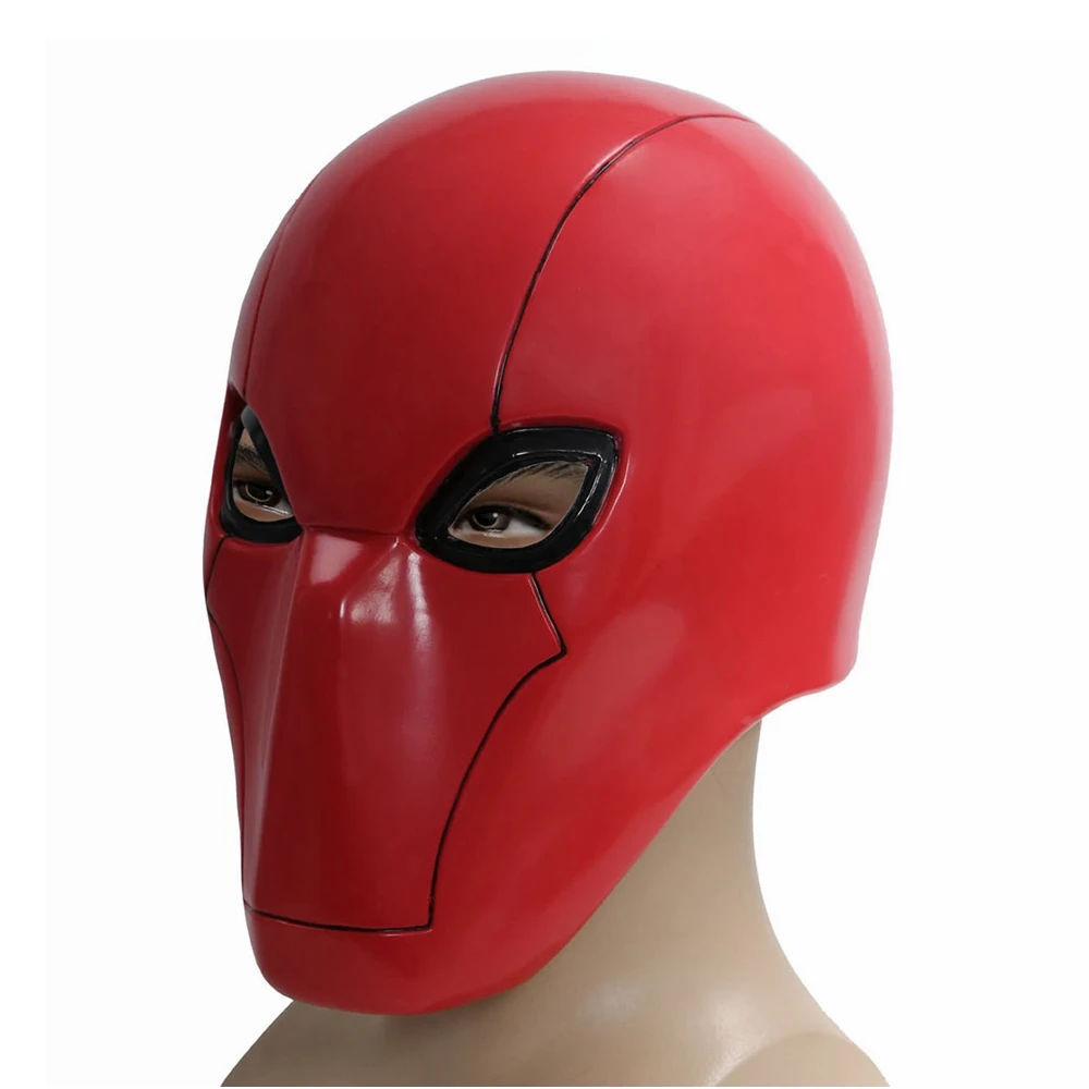 X-COSTUME Красная маска с капюшоном Косплей Бэтмен под красным капюшоном Полный головной шлем из ПВХ Хэллоуин высокого качества косплей костюм, реквизит