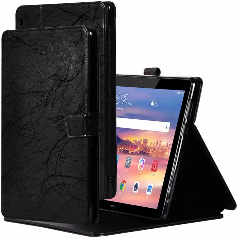 Чехол с цветочным принтом для Huawei MediaPad T5 10 кожаный чехол Mediapad 1 ''AGS2 W09/L09/L03/W19