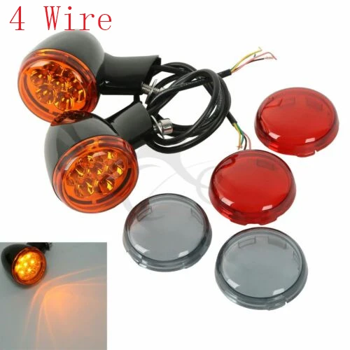 Мотоциклетная передняя светодиодный поворотник светильник 2/3/4 провода для Harley XL