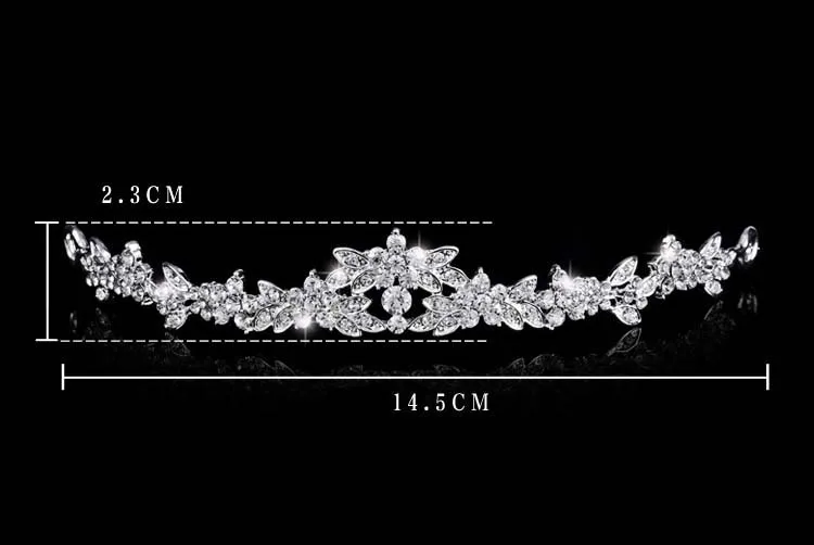 TREAZY элегантный сверкающий кристаллический горный хрусталь корона тиара Свадебный Выпускной невесты повязка головной убор невесты аксессуары для волос