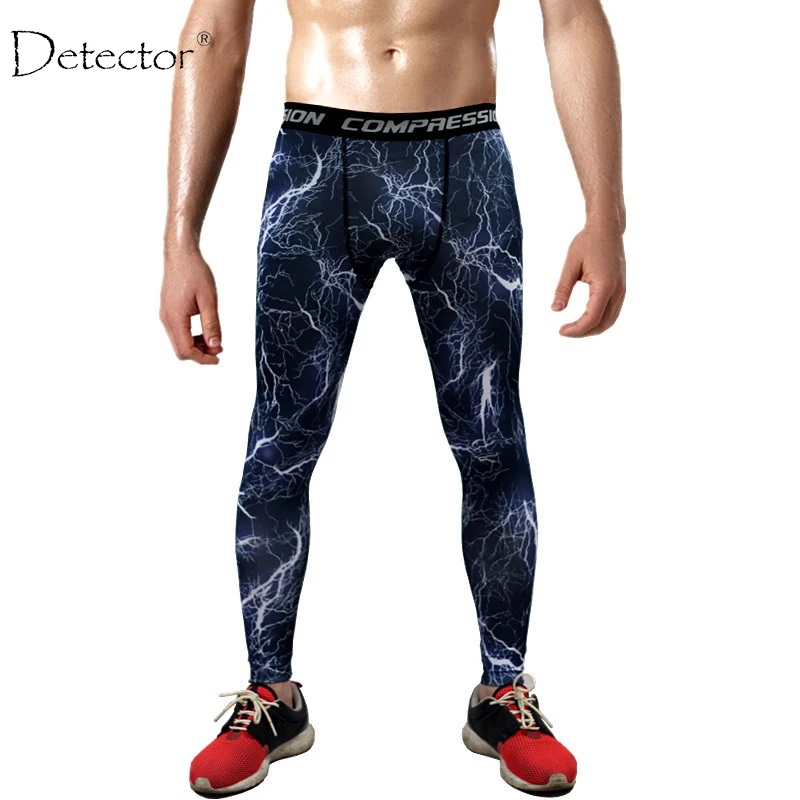 Мужские быстросохнущие колготки Detector для бега спортивные Леггинсы из молочного