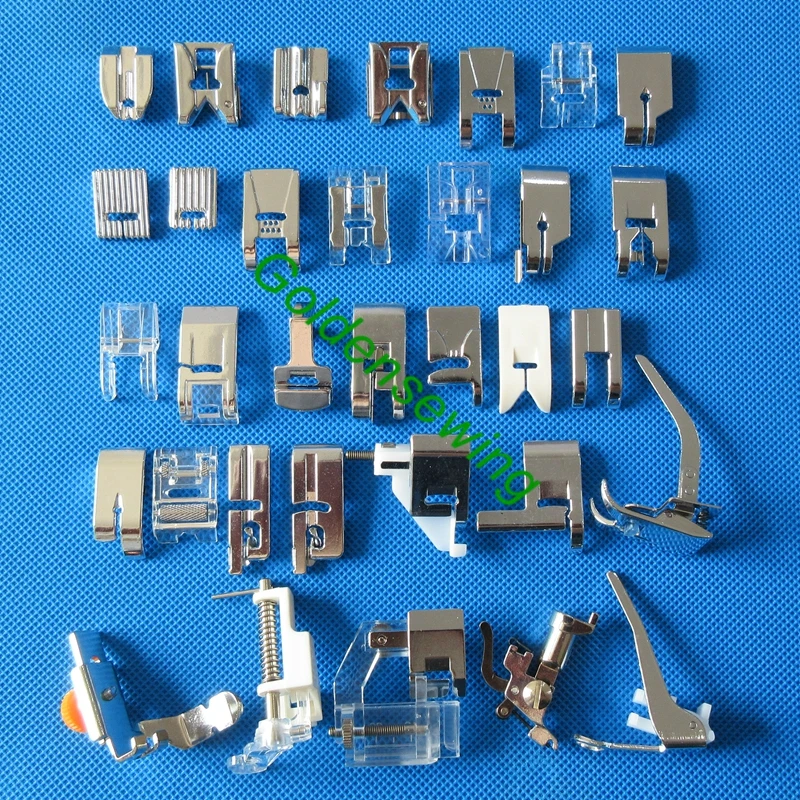 Пластиковая коробка 34 шт прижимной лапки для Bernina старого стиля 640 2 642 644 700