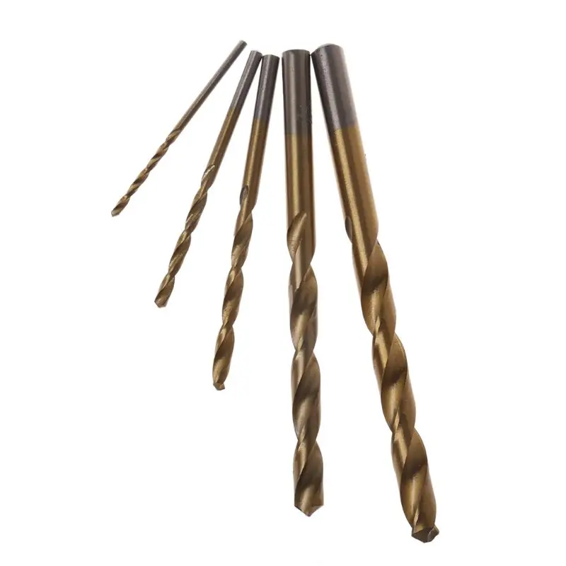 

10 Pcs/Set Screws Extractors Left Hand Drill Bits Tool Kit Metal Storage Box Case Portable Wear Resistant