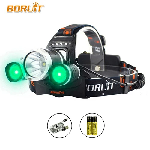 Package C Boruit 5000 светодиодный налобный фонарь CREE XML-L2 R2 Головной фонарь фонарик Головной фонарь 18650 Аккумулятор для кемпинга рыбалки охоты - Испускаемый цвет: Package C