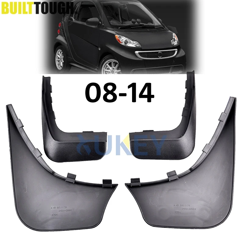 

Set Molded Mud Flaps For Benz Smart Fortwo A451 C451 2008-2014 Mudflaps Splash Guards Front Rear Mudguards 2013 2012 2011 2009