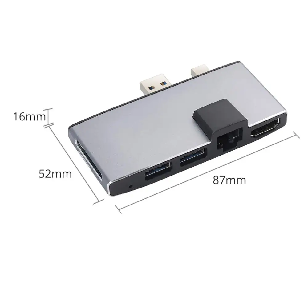 LiNKFOR USB 3 0 концентратор адаптер с 1000 м Ethernet LAN многопортовый 6 в 1 док станция 2 порта