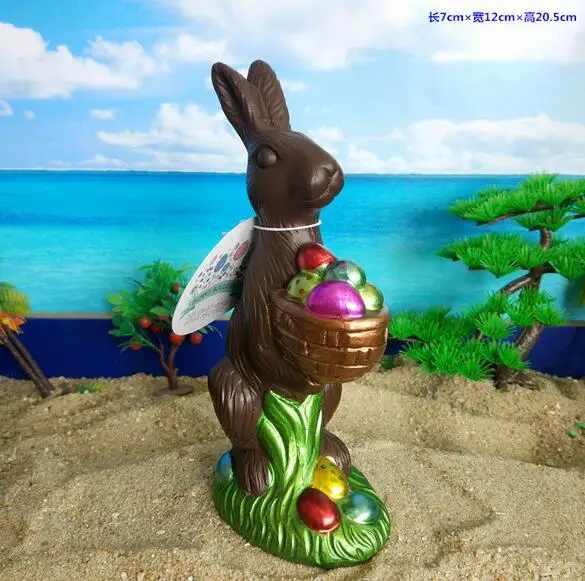 Кролик серый кролик маленький белый из смолы изделия ручной работы для экспорта