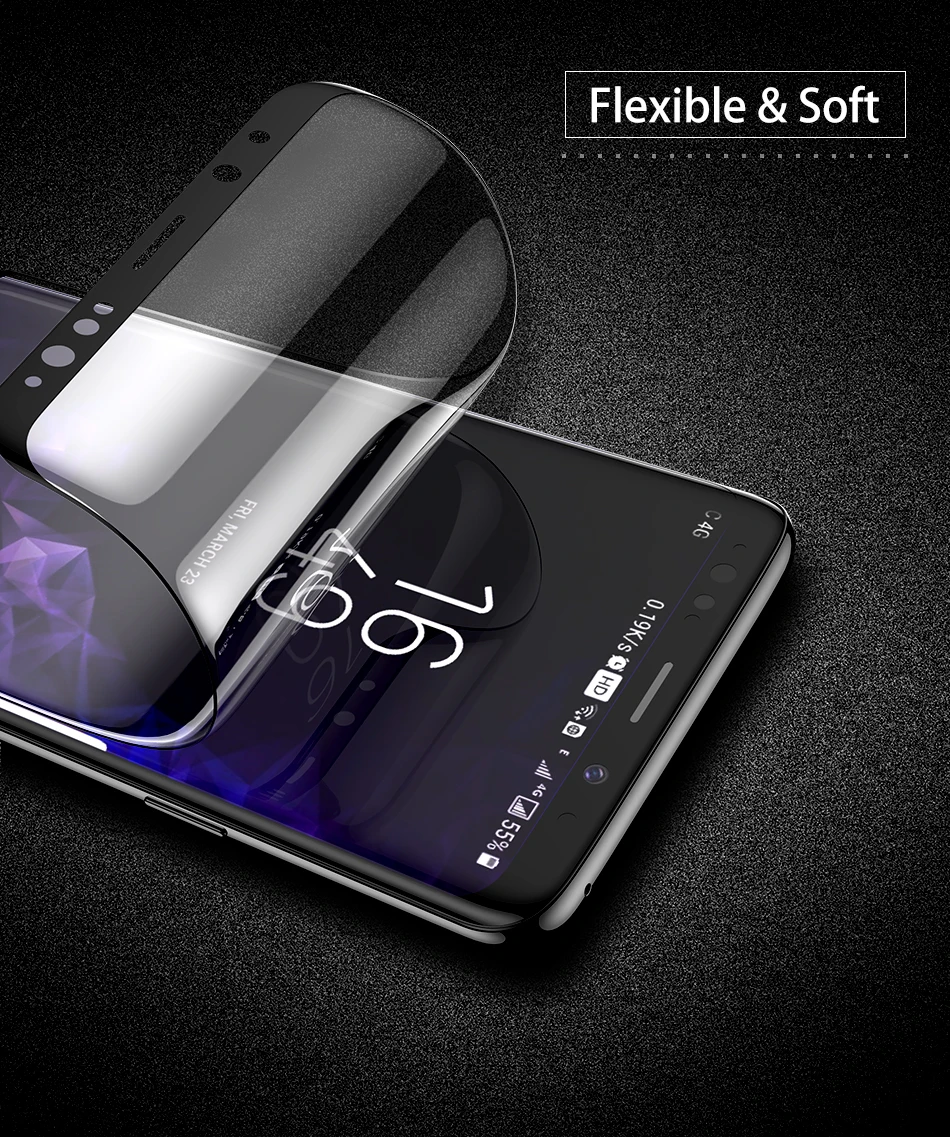 KISSCASE 7D закаленное стекло для samsung Galaxy S9 S8 Plus Note 8 Note 9 Экран Защитная пленка с полным покрытием HD мягкий Экран пленка