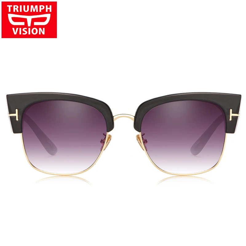 Женские Полуободковые очки TRIUMPH VISION трендовые Квадратные Солнцезащитные