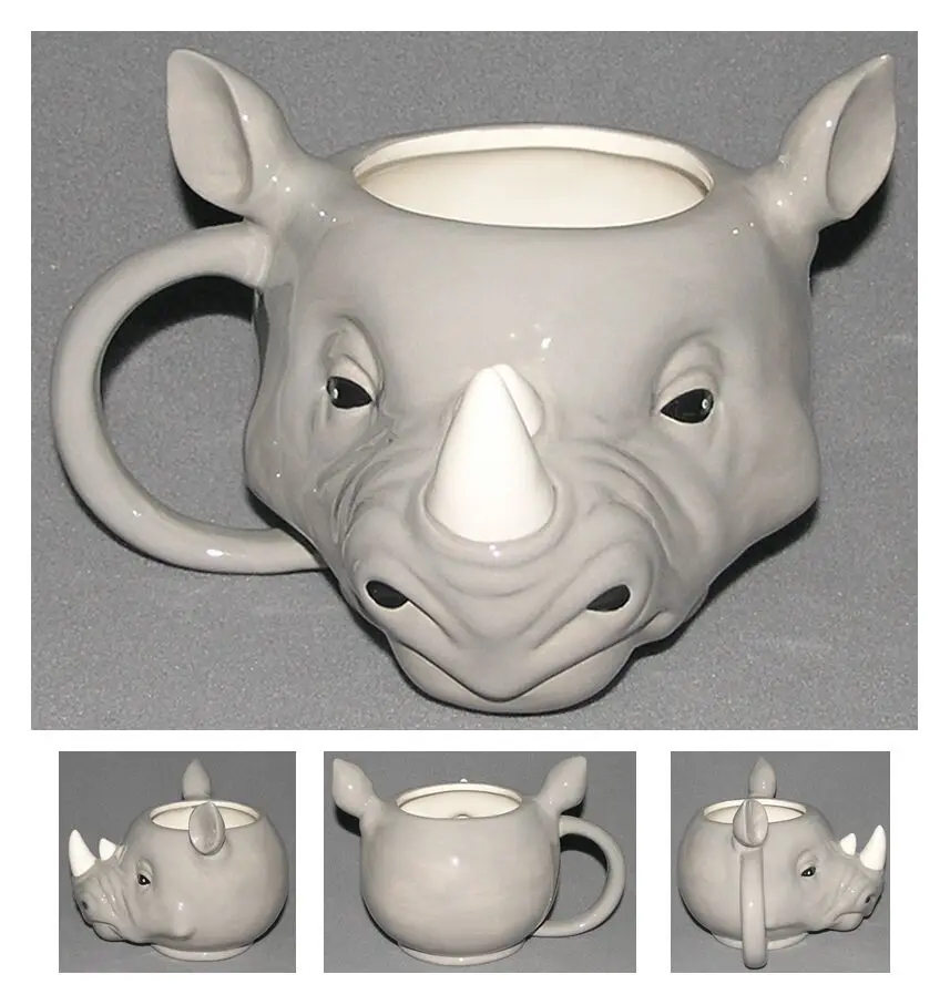 Креативная керамическая кружка с головой тигра леопарда собаки Льва расписная