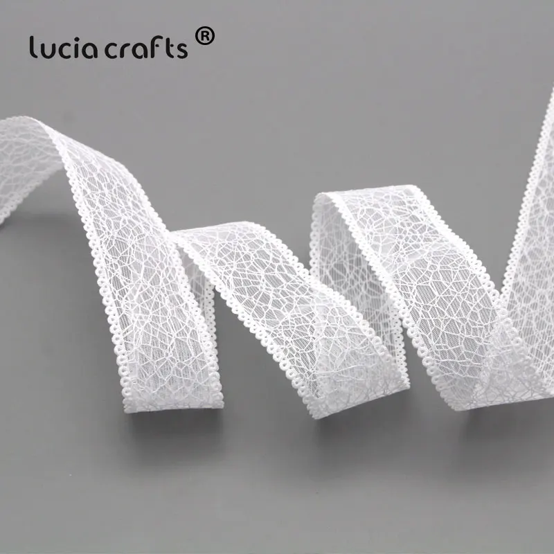 Lucia crafts 5/6 ярдов 25 мм сетчатая кружевная лента для отделки тканевая DIY упаковка