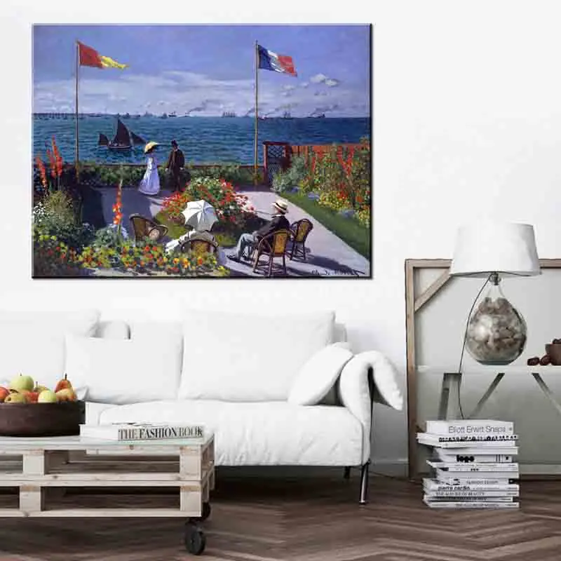 1 шт. пейзаж британский стиль картина маслом холст Средиземноморский Морской