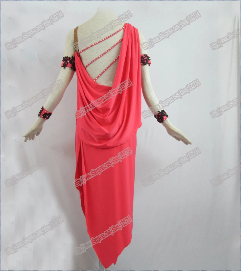 

ROSE-RED PROFESSIONAL LATIN DANCE DRESS, SAMBA SALSA DANCE DRESSESS,DANCE COSTUME,DANCER CLOTHINGES,DMC RHINESTONES,BEST,LD-0031