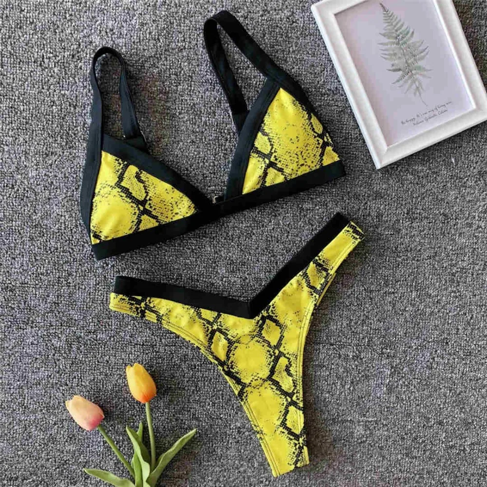 Новинка, бикини с высокой посадкой,, женская одежда для плавания, женский купальник, комплект бикини из двух предметов, Printedl, купальный костюм, одежда для плавания, V1344
