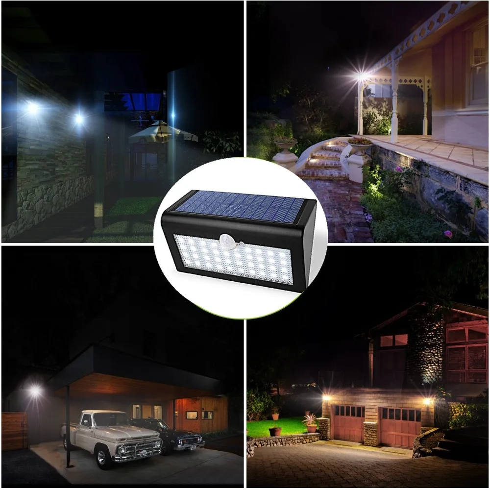 Солнечный свет открытый 38 светодиодный солнечные настенные светильники легко