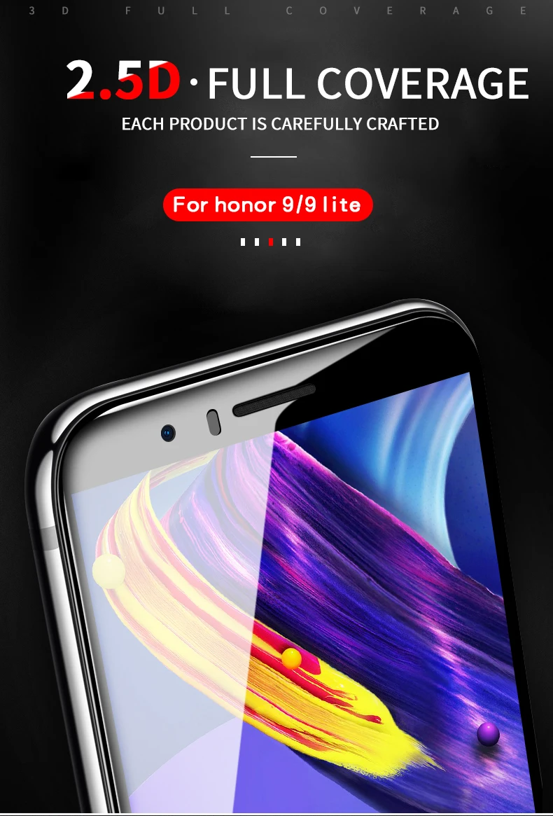 2.5D Закаленное стекло для honor 8 9 10 lite защита экрана huawei honor 8 9 10 lite huawei p20 p20 pro Полное покрытие 9 H стекло