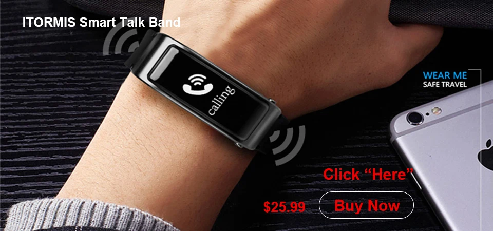 ITORMIS Talk Band Smart TalkBand ручные умные браслеты Bluetooth наушники Беспроводной вызова PK huaweis B3 B5 для IOS и Android