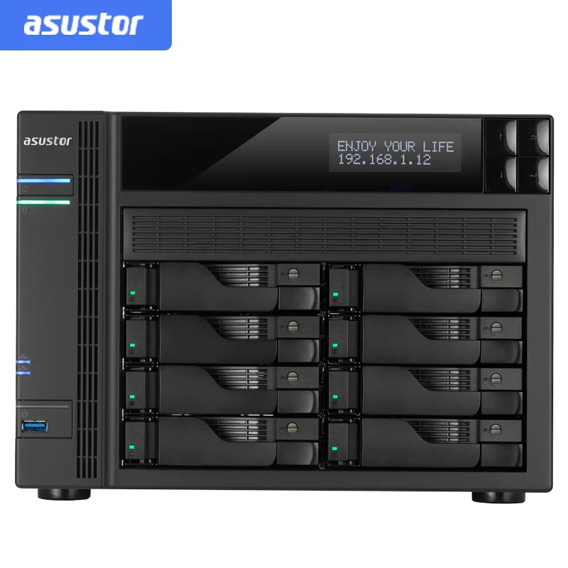 ASUSTOR AS6208T 8-bay diskless nas, nas сервер nfs Сетевое хранилище Облачное хранилище файловый сервер, 3 года гарантии