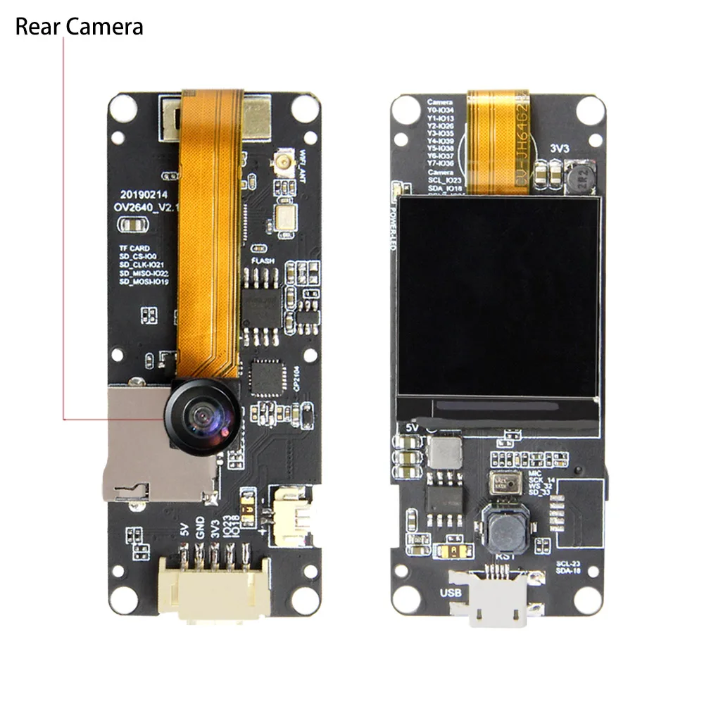 TTGO T-camera Plus ESP32-DOWDQ6 8MB SPRAM 1,3 дюймов дисплей модуль камеры OV2640