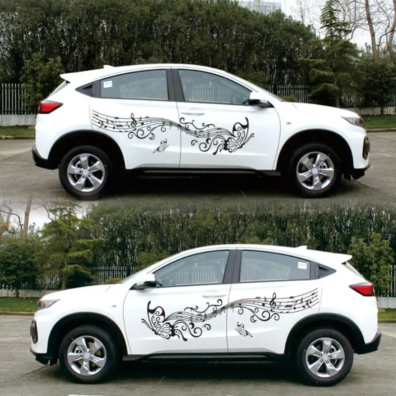 Наклейка для кузова автомобиля с изображением бабочки ноты наклейка гирлянда