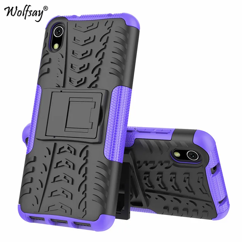 Purple Для Xiaomi Redmi 7A чехол противоударный защитный резиновый силиконовый Жесткий PC чехол для телефона для Xiaomi Redmi 7A задняя крышка для Xiaomi Redmi 7A - Цвет: Purple