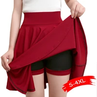 plus size 4xl shorts skirts womens 2019 summer a line sun school high waist pleated skirt female korean elegant skirt