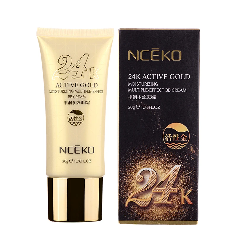 NCEKO 24 K активный Золотой BB крем отбеливающий солнцезащитный блок идеальная крышка