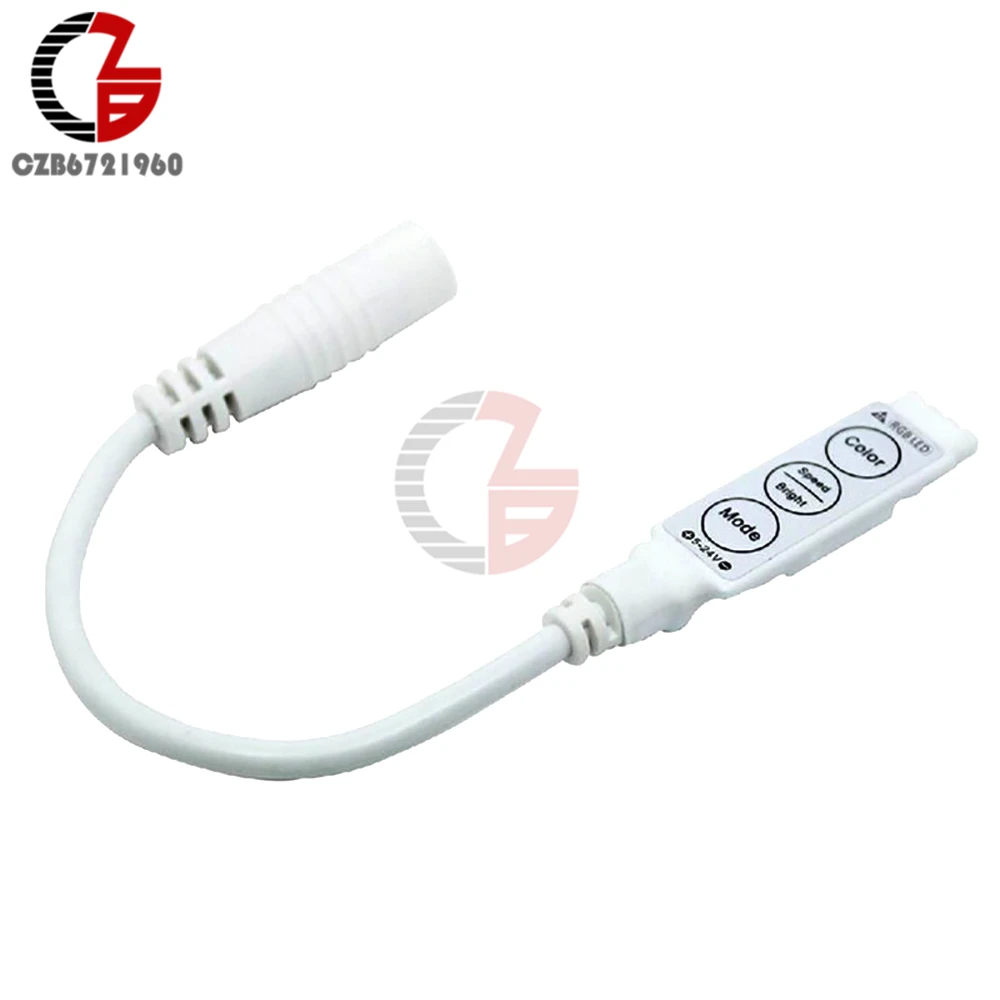 3-кнопочный регулятор света яркости Усилитель RGB 5050 3528 5630 5730 Светодиодная лента 12