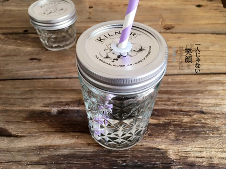 Алмазная решетка Mason Jar двойные крышки прозрачное стекло отверстие овощи еда мороженое кружка для сока кофейная чашка