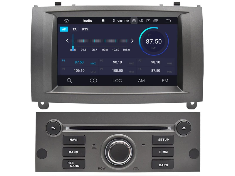 Четырехъядерный Android 9 0 автомобильный dvd плеер для PEUGEOT 407 аудио мультимедиа gps