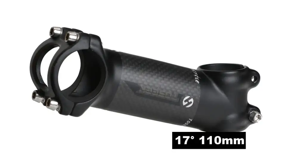17 Degree 110mm TOSEEK велосипед стволовых 31,8 мм руль для велосипеда 60/70/80/90/100/110/120 мм Riser 6/17 градусов для горного велосипеда, руль для шоссейного велосипеда велосипед BMX велосипед MTB - Цвет: 17 Degree 110mm