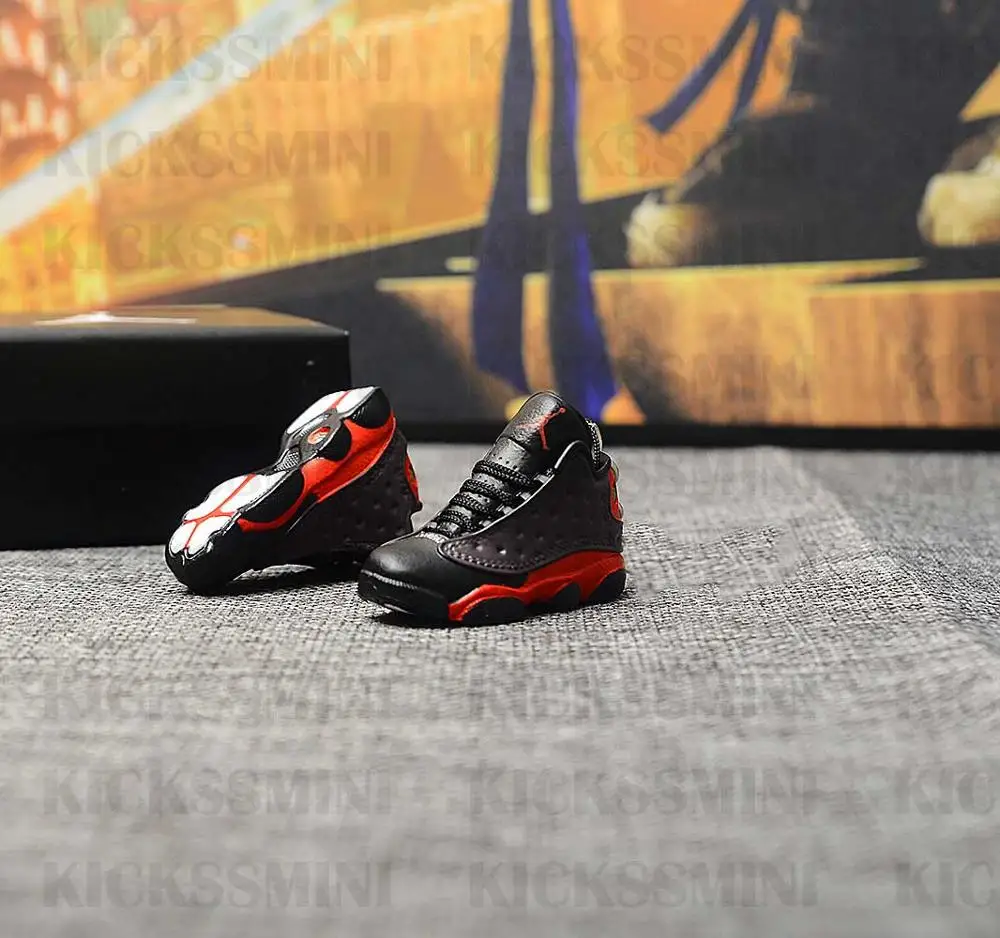Дропшиппинг Air Jordan XII 13 разводной брелок с кроссовком 1/6 масштаб 3D Мини кроссовок JORDAN Брелок В Форме куклы аксессуар