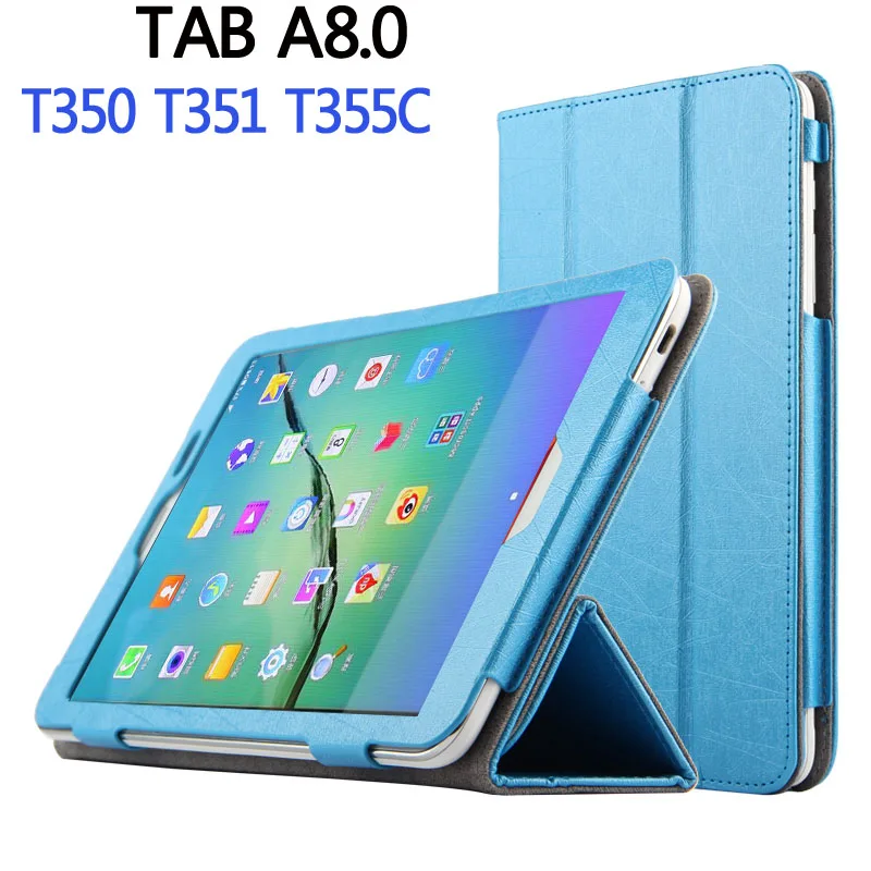 Кожаный чехол-книжка с магнитной подставкой для Samsung Galaxy Tab A 8 0 T350 T351 T355C P350 P355 SM-T355