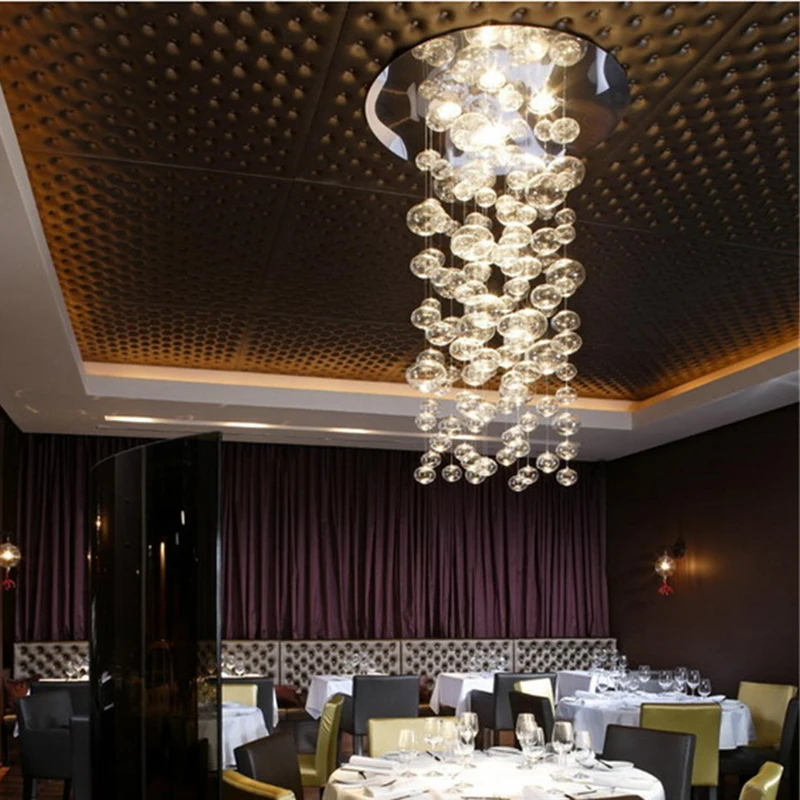 ZX современная светодиодная стеклянная хрустальная люстра с пузырьковым