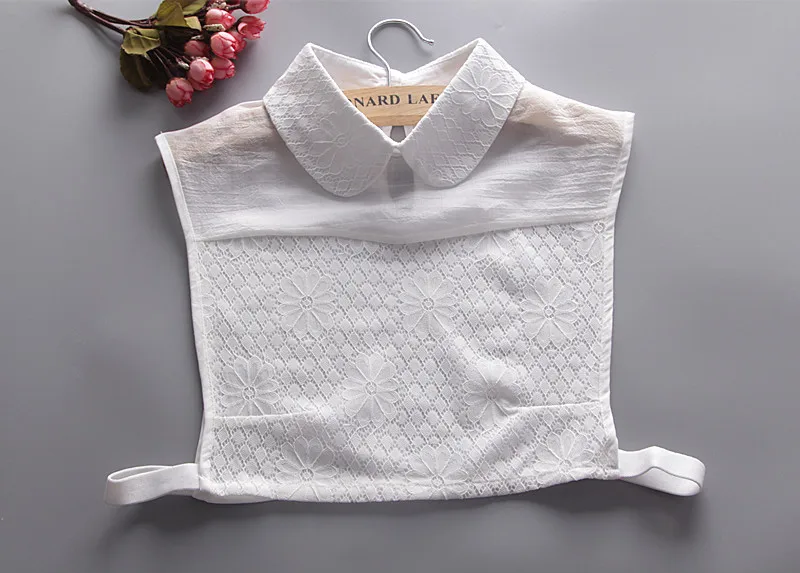 Korean Style Fake Collar White/Black Lace Turndown Blouse Vintage Detachable Chiffon for Women Sweater Accessories |