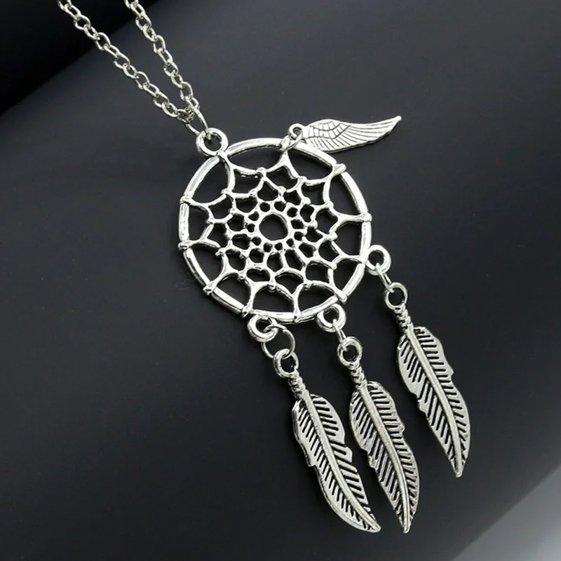 Ожерелье женское в этническом стиле изящное колье с кулоном богемном длинная